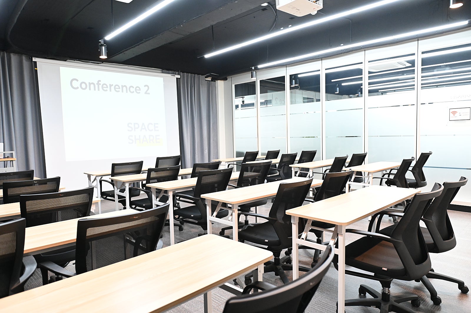 스페이스쉐어 강남센터 컨퍼런스2룸 전경, 20~30명 행사 가능 룸, 교육, 강의, 행사장